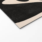 Abstract Mid-Century Modern Black and Beige Composition Welcome Mat Gallery Image 2