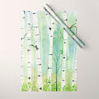 Birch Trees 2  Wrapping Paper Gallery Image 1