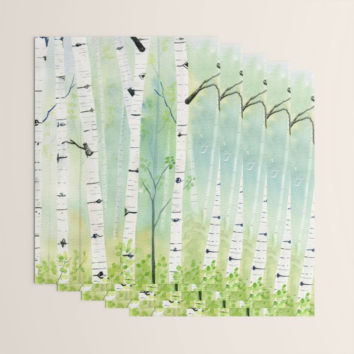 Birch Trees 2  Wrapping Paper Gallery Image 3