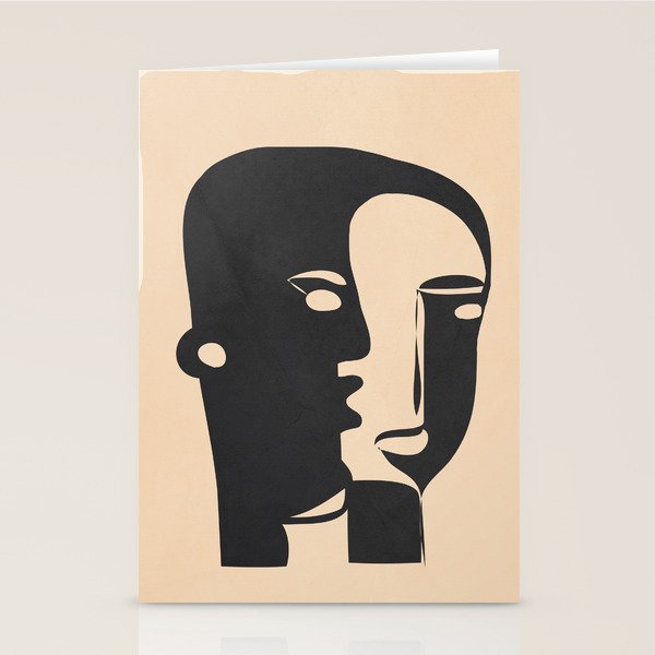 Pair of the Abstract Masks 08 Stationery Card Gallery Image 2