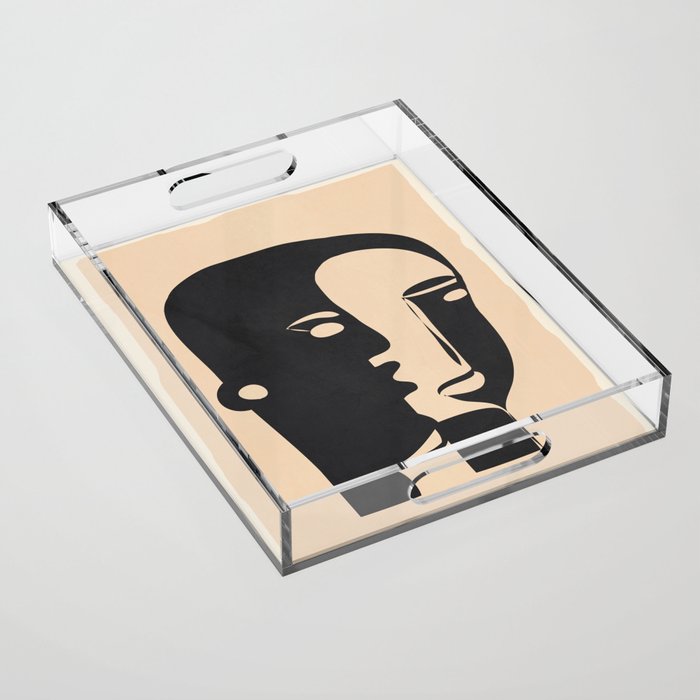 Pair of the Abstract Masks 08 Acrylic Tray Gallery Image 1