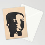 Pair of the Abstract Masks 08 Stationery Card Gallery Image 2
