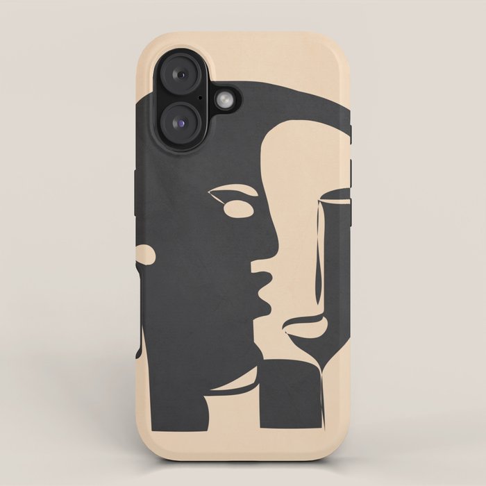 Pair of the Abstract Masks 08 iPhone Case Gallery Image 1