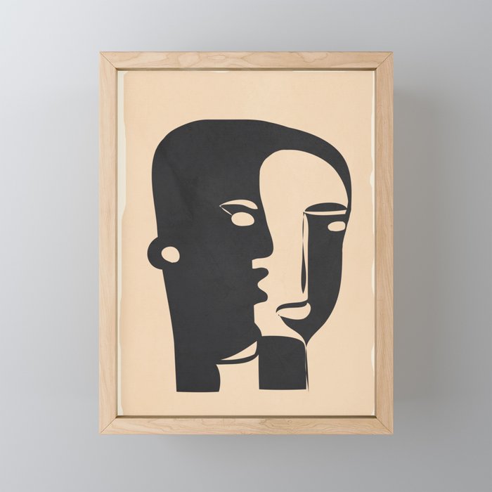 Pair of the Abstract Masks 08 Mini Art Print Gallery Image 1