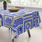 Vintage tropical summer patchwork tapestry pattern Tablecloth Gallery Image 3