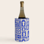 Vintage tropical summer patchwork tapestry pattern Wine Chiller Gallery Image 2