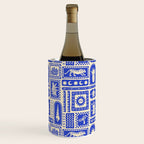Vintage tropical summer patchwork tapestry pattern Wine Chiller Gallery Image 1