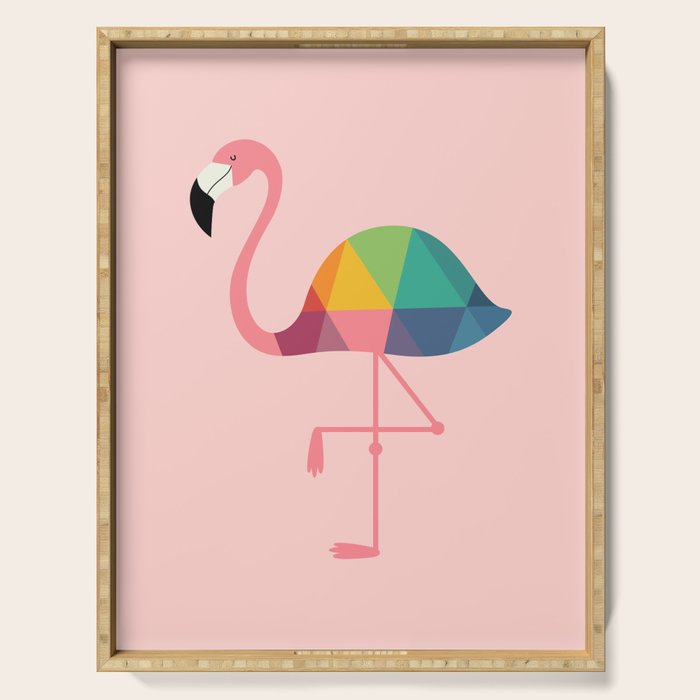 Rainbow Flamingo Serving Tray Gallery Image 1
