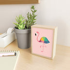Rainbow Flamingo Mini Art Print Gallery Image 2