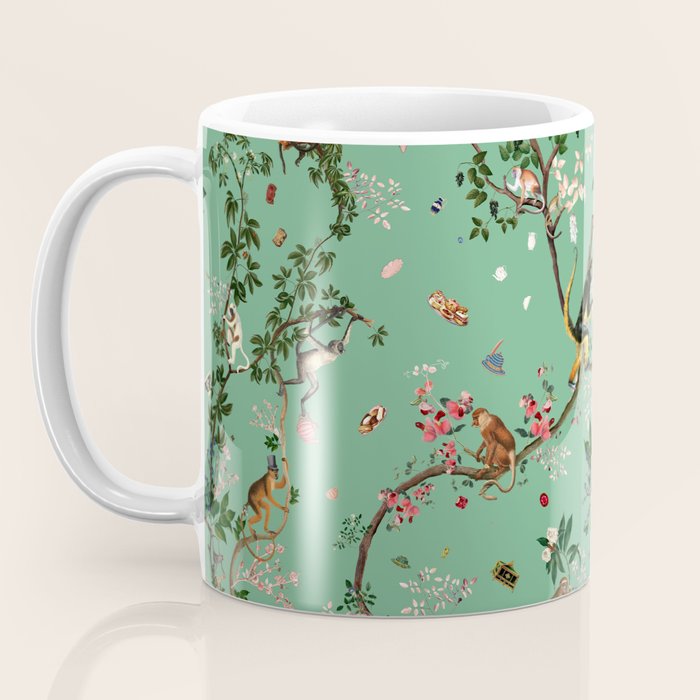 Monkey World Green Coffee Mug Gallery Image 3