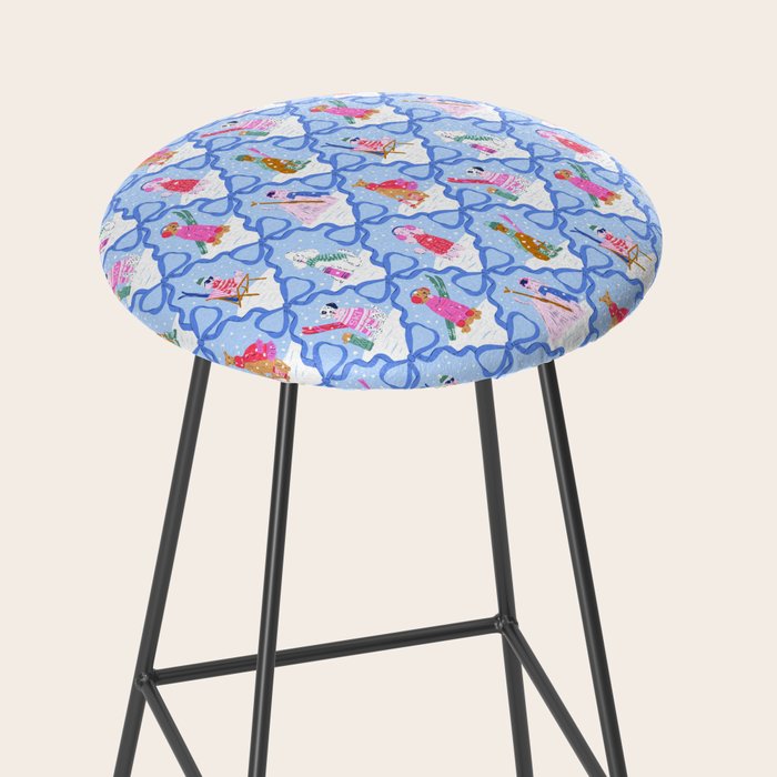 Apres Ski Dogs with Bows Stool Gallery Image 2