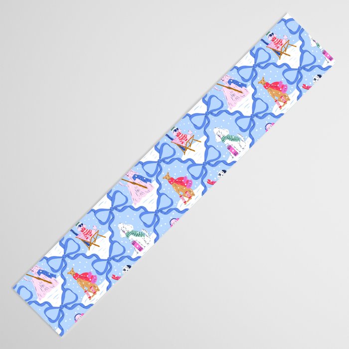 Apres Ski Dogs with Bows Table Runner Gallery Image 3