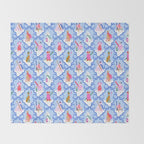 Apres Ski Dogs with Bows Throw Blanket Gallery Image 2
