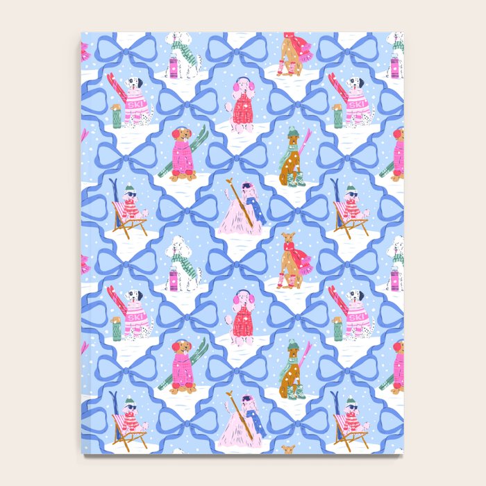 Apres Ski Dogs with Bows Notebook Gallery Image 4