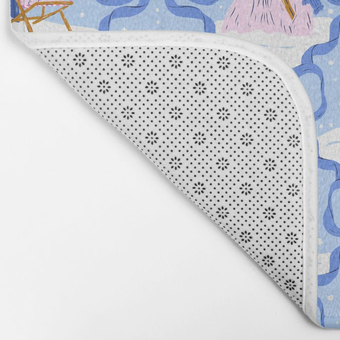 Apres Ski Dogs with Bows Bath Mat Gallery Image 2