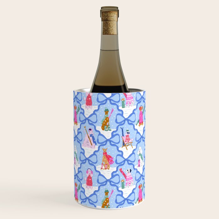 Apres Ski Dogs with Bows Wine Chiller Gallery Image 1
