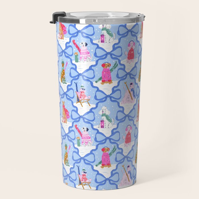 Apres Ski Dogs with Bows Travel Mug Gallery Image 3