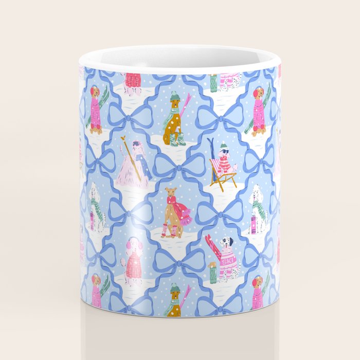 Apres Ski Dogs with Bows Coffee Mug Gallery Image 4