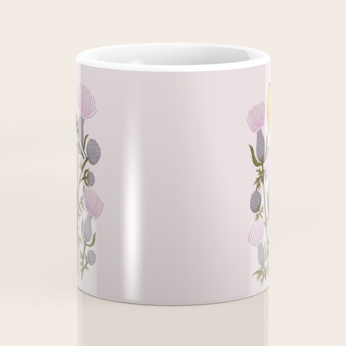 Goldfinch on Purple Thistles Coffee Mug Gallery Image 4