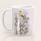 Goldfinch on Purple Thistles Coffee Mug Gallery Image 3