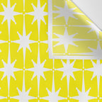 Mid Century Modern Atomic Age Starburst Pattern Yellow and White Wall Tapestry Gallery Image 3
