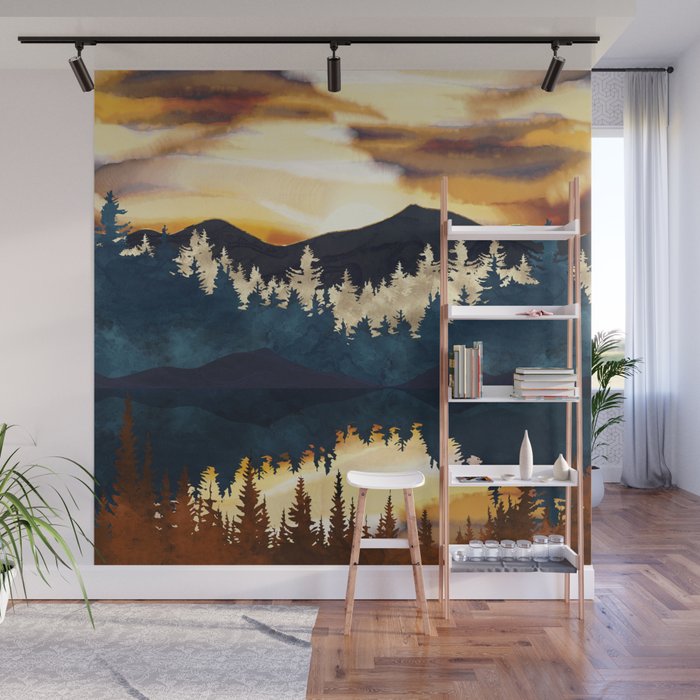 Fall Sunset Wall Mural Gallery Image 1
