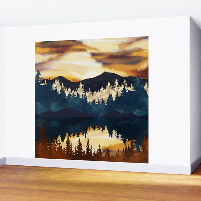 Fall Sunset Wall Mural Gallery Image 2