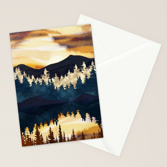 Fall Sunset Stationery Card Gallery Image 2