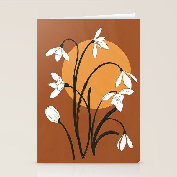 Beautiful Snowdrop Flowers 2 Stationery Card Gallery Image 1