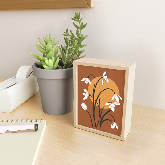 Beautiful Snowdrop Flowers 2 Mini Art Print Gallery Image 2