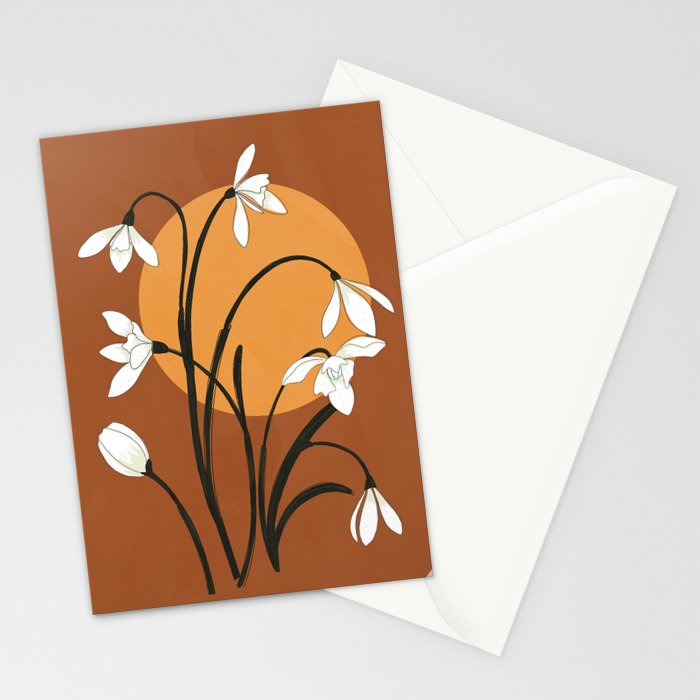 Beautiful Snowdrop Flowers 2 Stationery Card Gallery Image 2