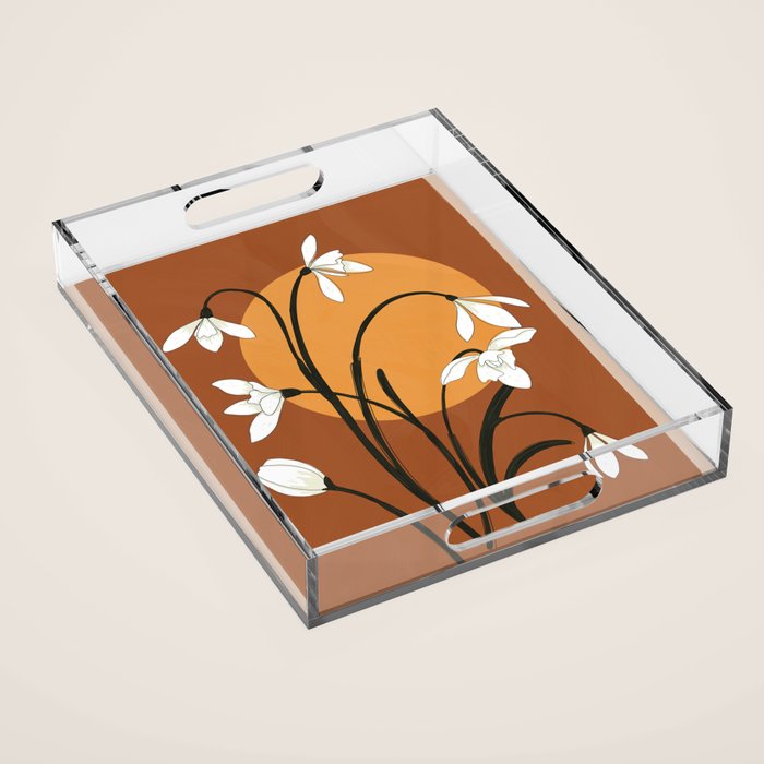 Beautiful Snowdrop Flowers 2 Acrylic Tray Gallery Image 1