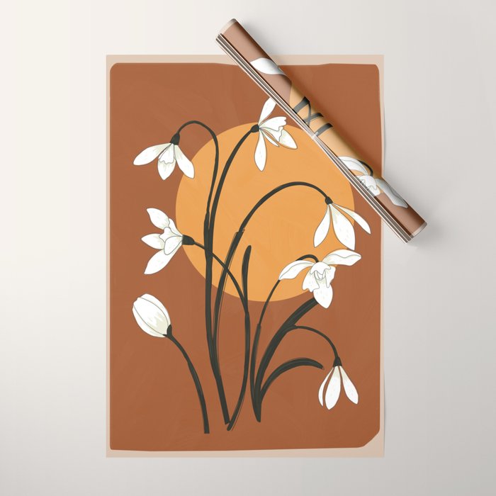 Beautiful Snowdrop Flowers 2 Wrapping Paper Gallery Image 1
