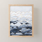 Mountains 2 - Gold Colored Lines Mini Art Print Gallery Image 1