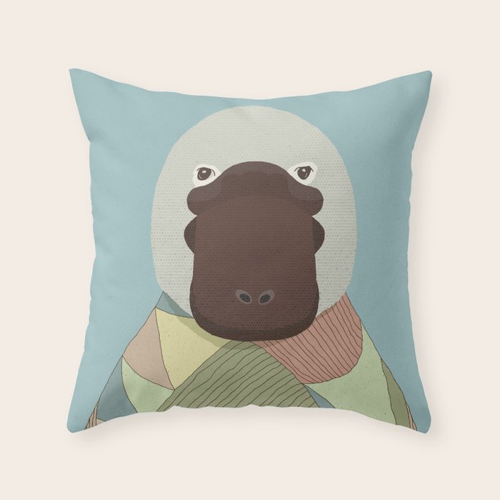 Whimsical Platypus II Throw Pillow Gallery Image 6