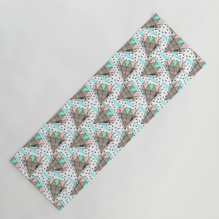 Colored diamonds and texture A Yoga Mat Gallery Image 1