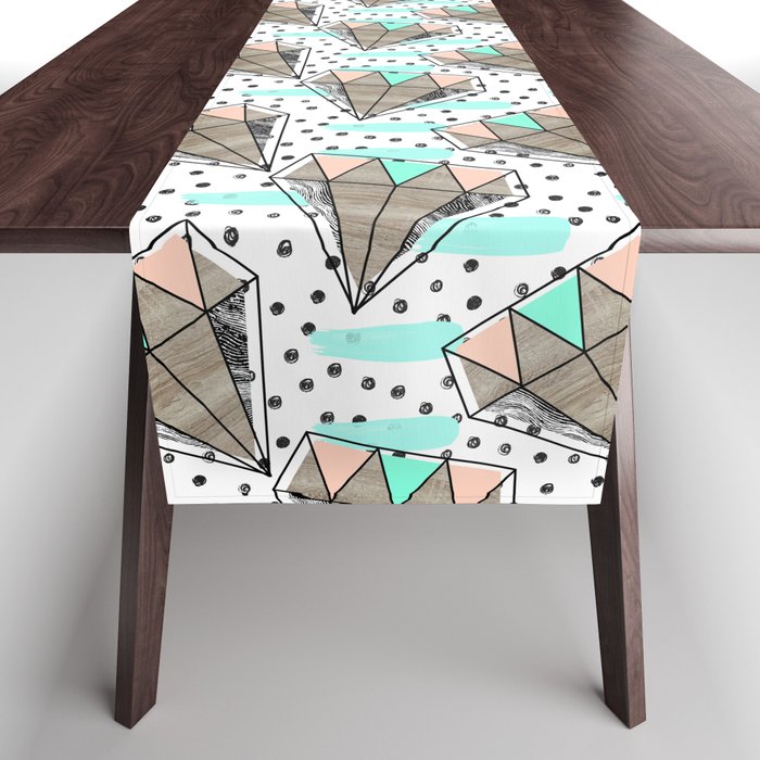 Colored diamonds and texture A Table Runner Gallery Image 1
