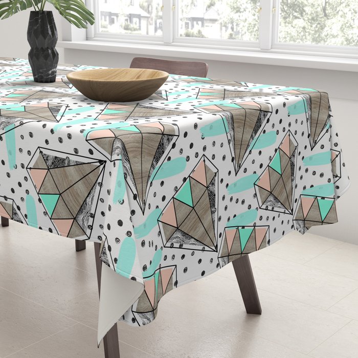 Colored diamonds and texture A Tablecloth Gallery Image 3