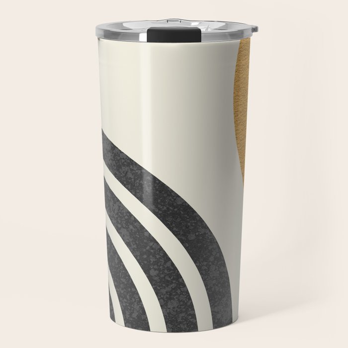 Mid century modern Sun and Rainbow Travel Mug Gallery Image 1