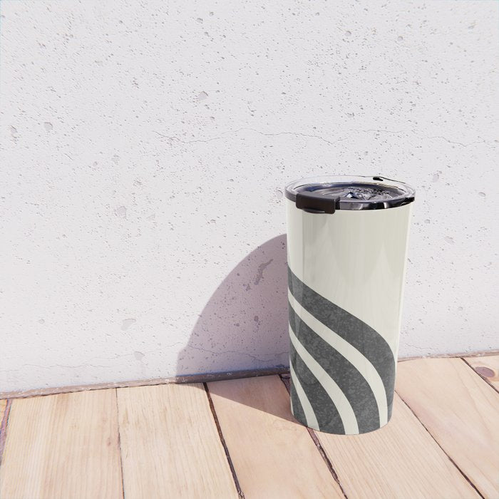 Mid century modern Sun and Rainbow Travel Mug Gallery Image 4