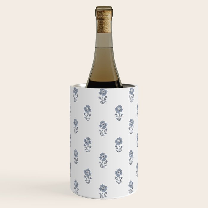 Hydrangea Block Print Wine Chiller Gallery Image 1