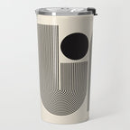 Abstraction_BLACK_LINE_DOT_POP_ART_Minimalism_004D Travel Mug Gallery Image 2