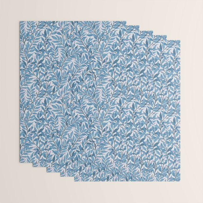 Romantic Botanica - Foliage in Light Blue Wrapping Paper Gallery Image 3