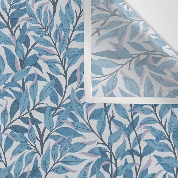 Romantic Botanica - Foliage in Light Blue Wall Tapestry Gallery Image 3
