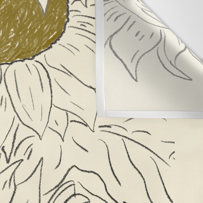 Minimalist Sunflowers 2 Wall Tapestry Gallery Image 3