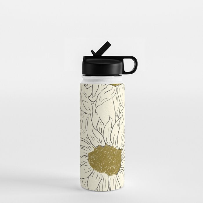 Minimalist Sunflowers 2 Water Bottle Gallery Image 1