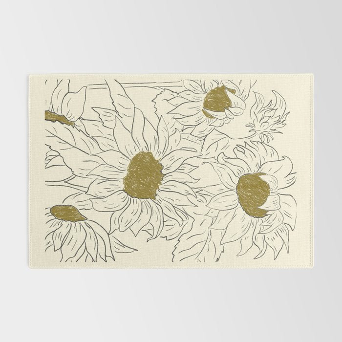 Minimalist Sunflowers 2 Rug Gallery Image 2