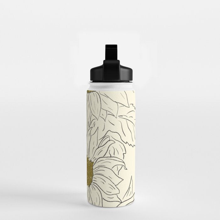 Minimalist Sunflowers 2 Water Bottle Gallery Image 2