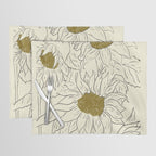 Minimalist Sunflowers 2 Placemat Gallery Image 1