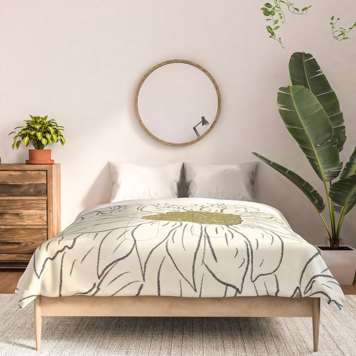 Minimalist Sunflowers 2 Comforter Gallery Image 3